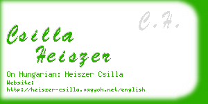 csilla heiszer business card